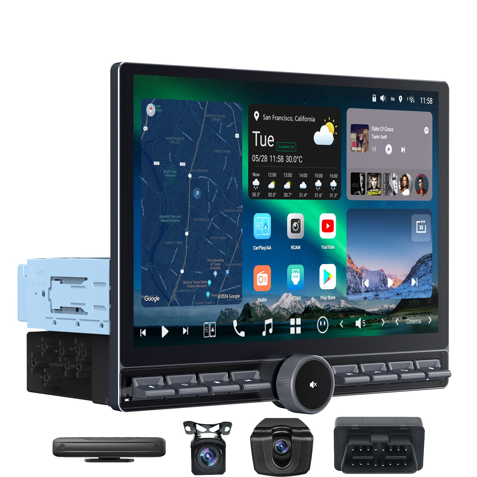 ATOTO X10 12.95″ AI Android Car Stereo 1Din &2DIN W/ G-Sensor & Remote Wake