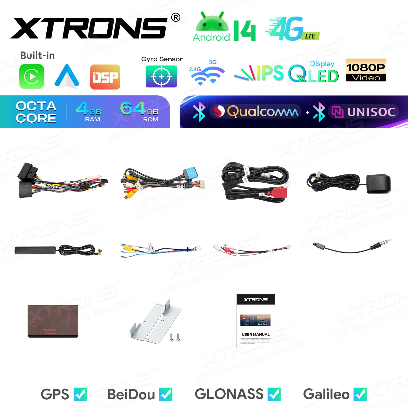 Android 14 Car Stereo For BMW E39 M5 E38 10.25″ QLED 4G 64G CarPlay Android Auto