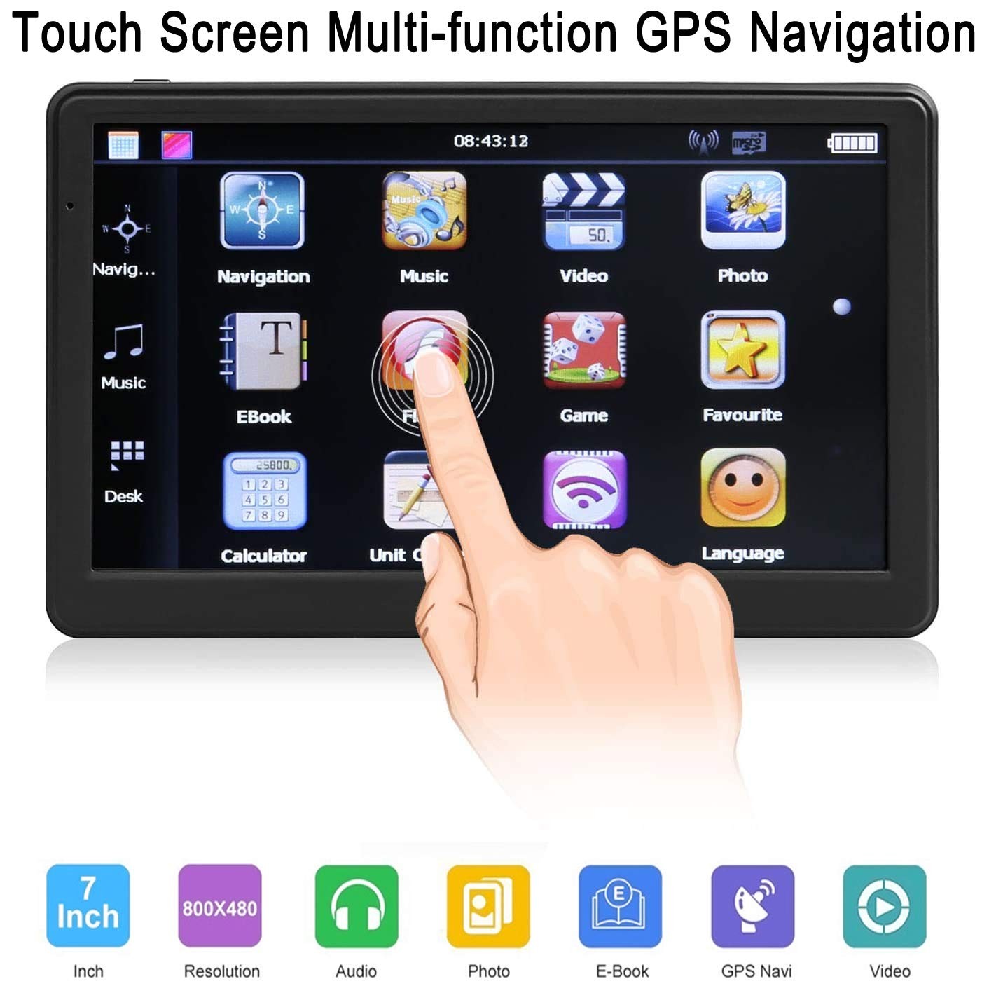Navruf Gps Navigation For Car Latest 2025 Map7 Inch Touch Screen Real Voice