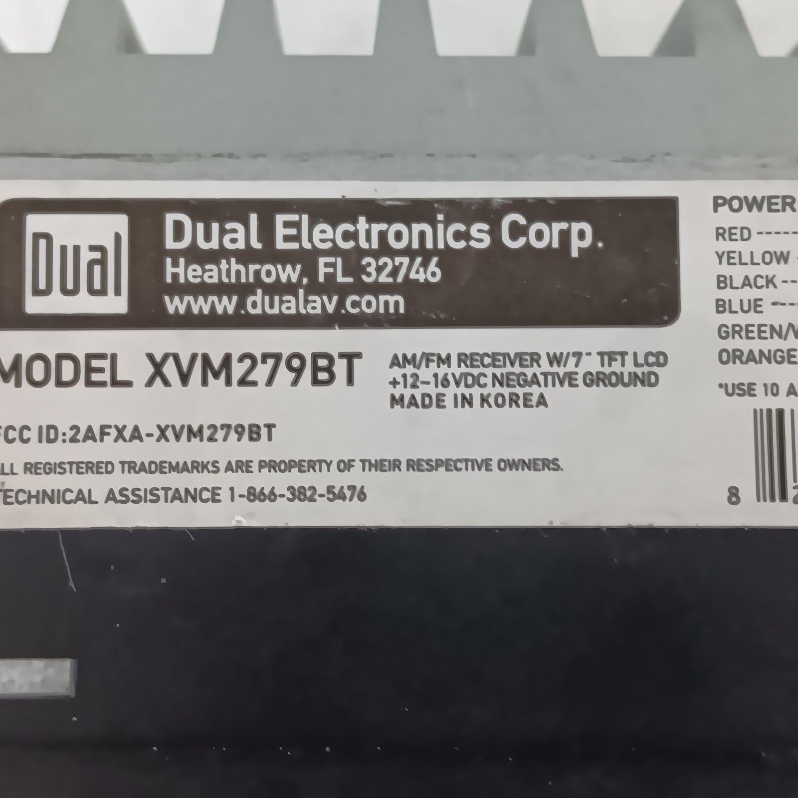 Dual Electronics XVM279BT 7″ Touchscreen Multimedia AM/FM Receiver (Untested)