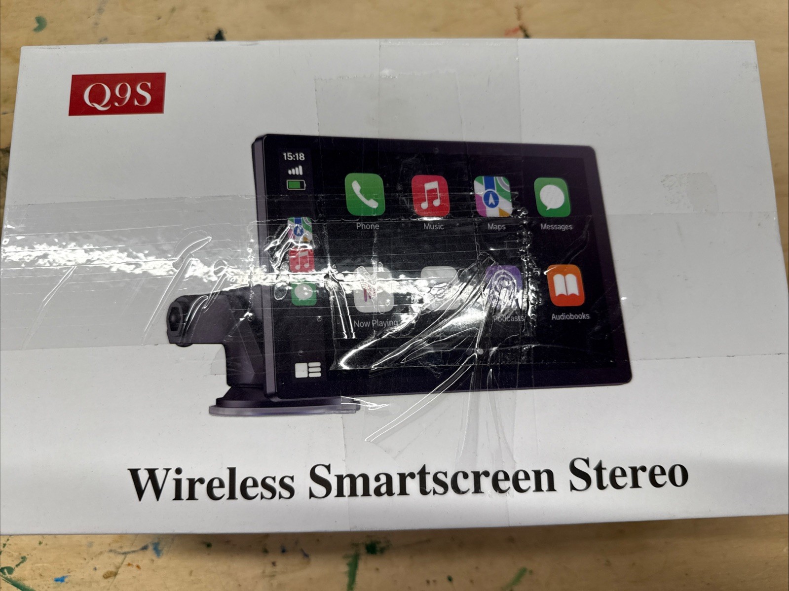 Hauxiy Q9S Wireless Smart Screen 9″ Touchscreen Car Stereo, Black
