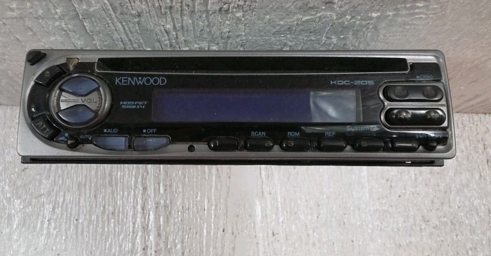 Vtg Kenwood KDC-205 CD Player In Dash Receiver MOSFET Removable Faceplate