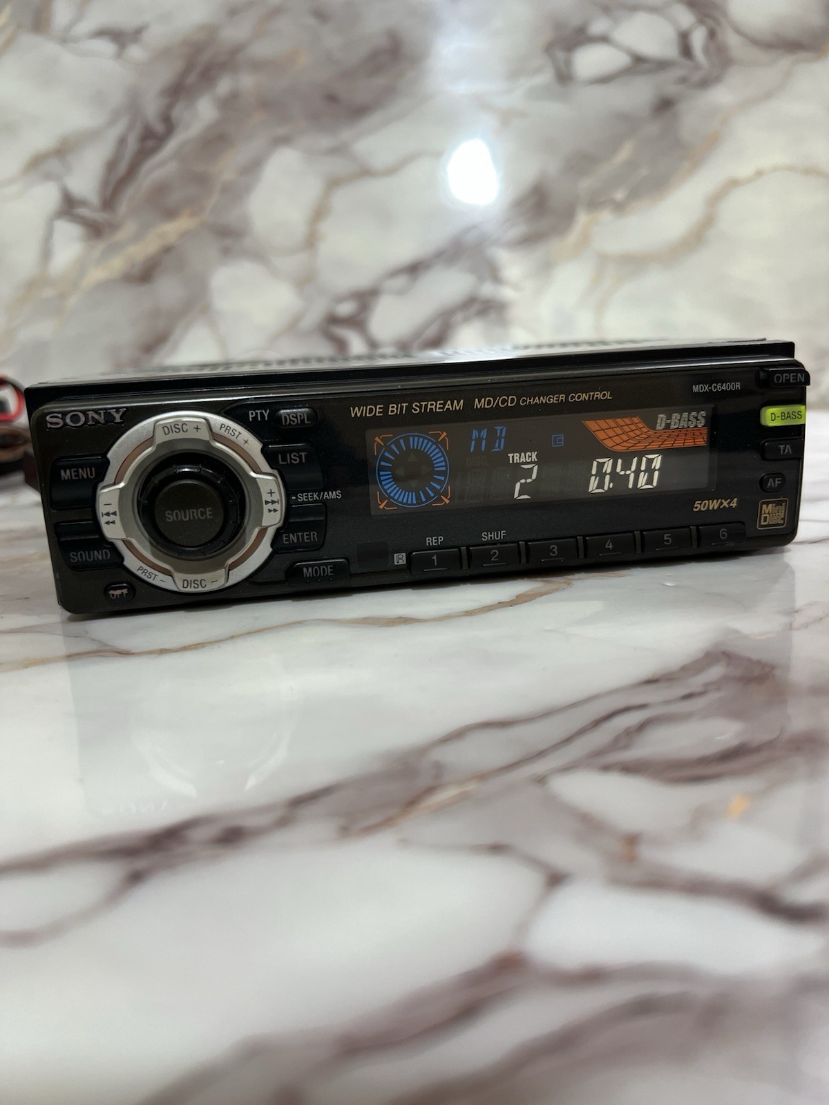 Vintage Sony MDX-C6400R MD Mini Disc Player Car stereo Radio ** READ PLEASE **