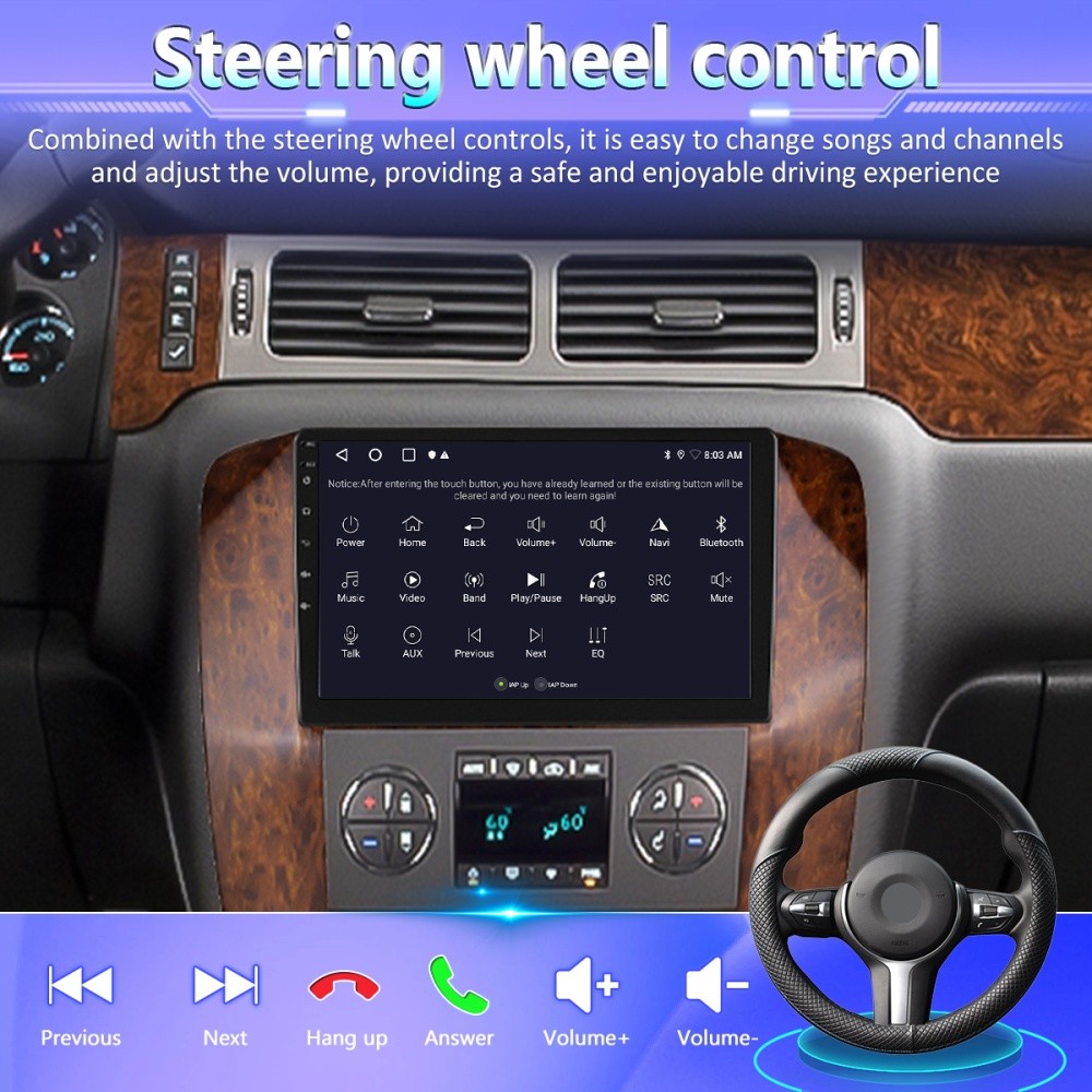 Carplay For GMC Chevy Tahoe Sierra Yukon 2007-2013 Android 13 Car Stereo Radio