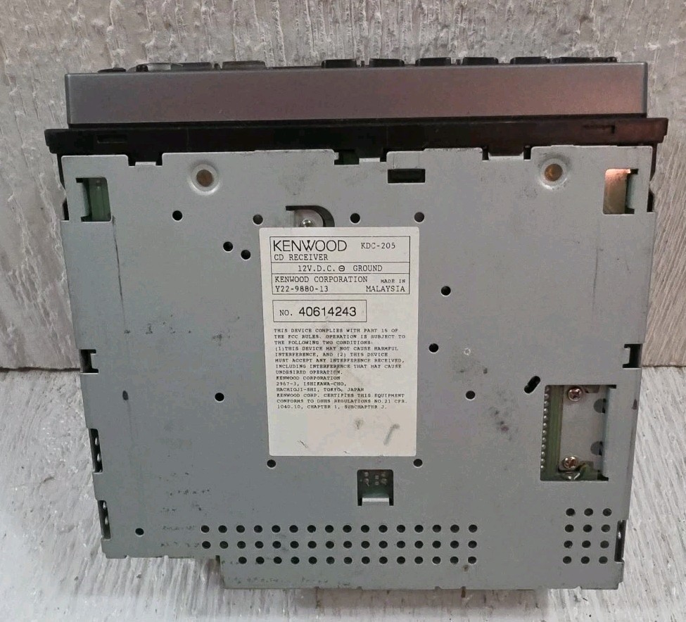 Vtg Kenwood KDC-205 CD Player In Dash Receiver MOSFET Removable Faceplate