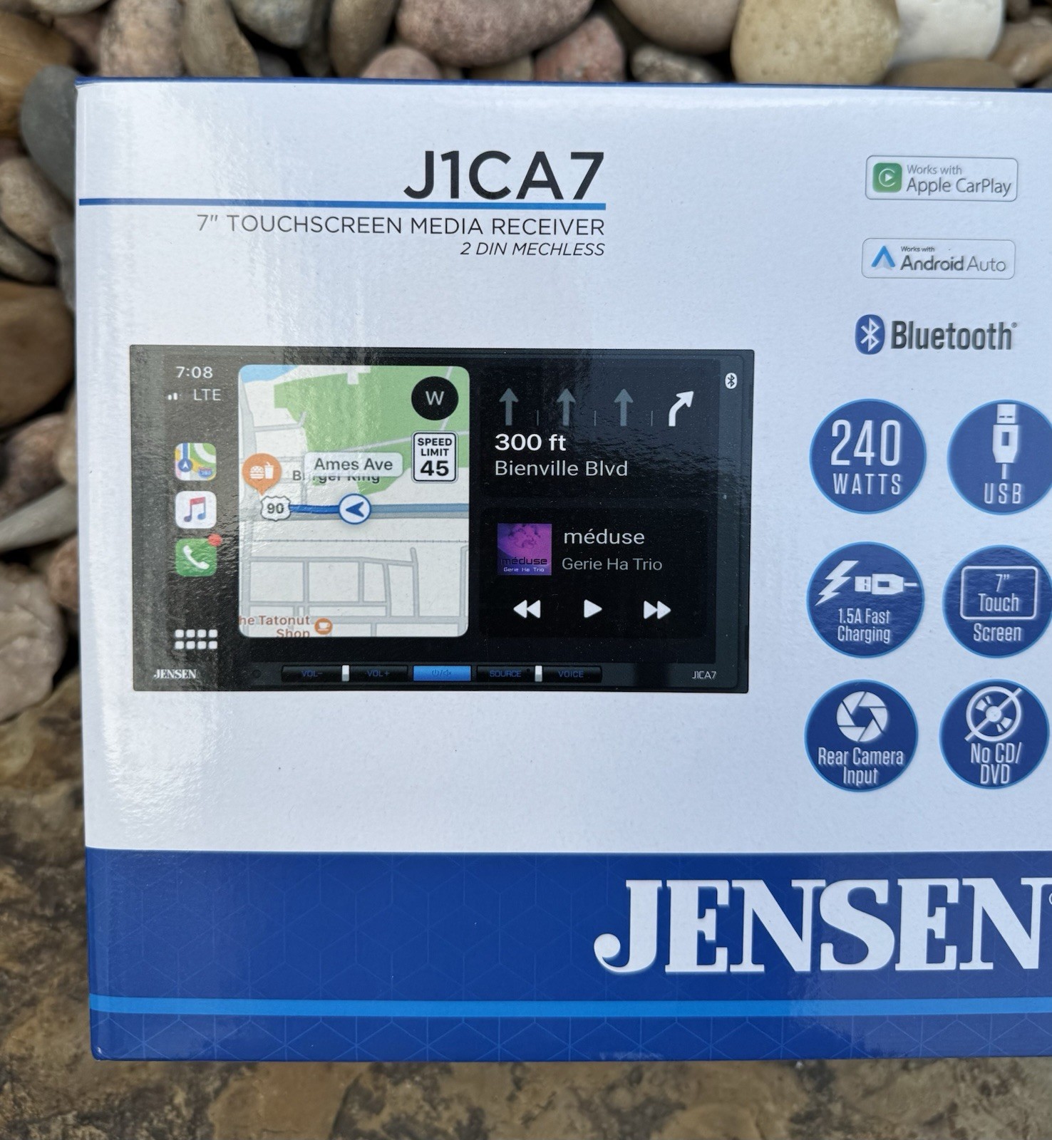 Jensen J1CA7 Auto Touchscreen Media Receiver. New. Sealed
