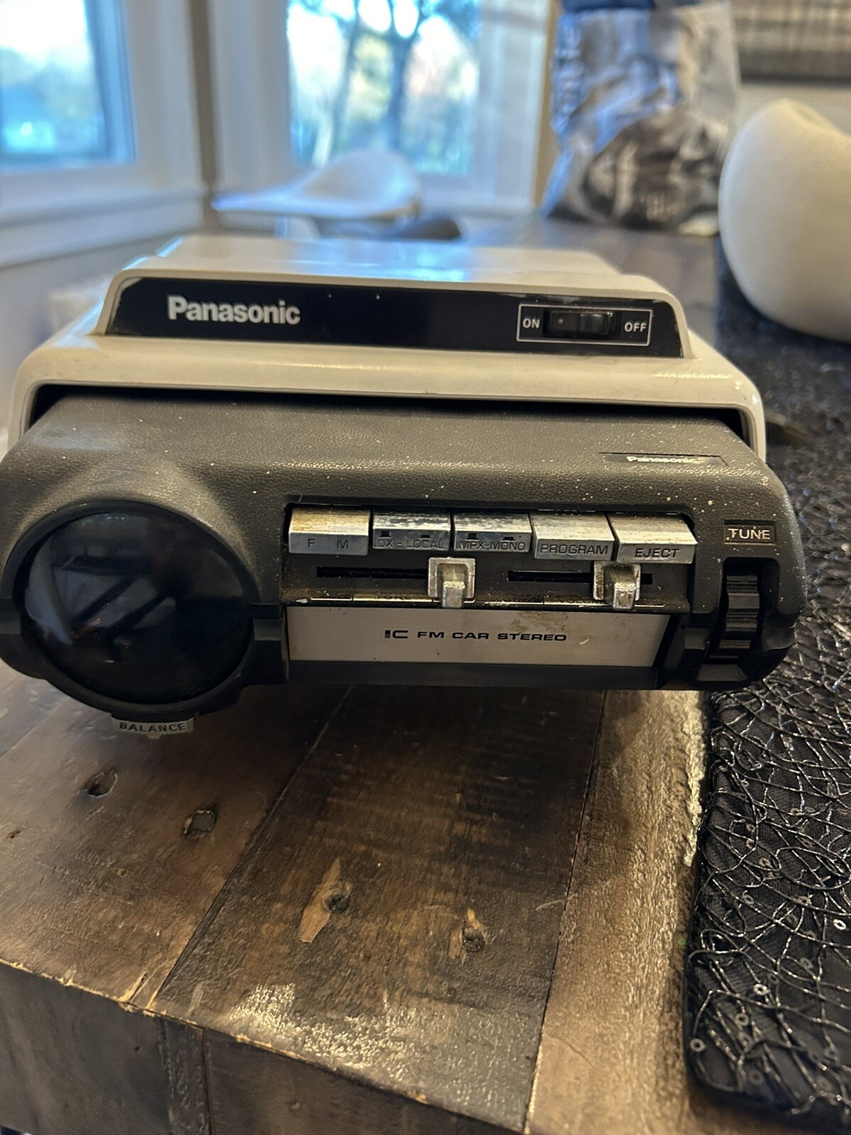 Rare Vintage PANASONIC CQ-880EU Car Radio FM 8 Track Player Stereo W/ Cabinet