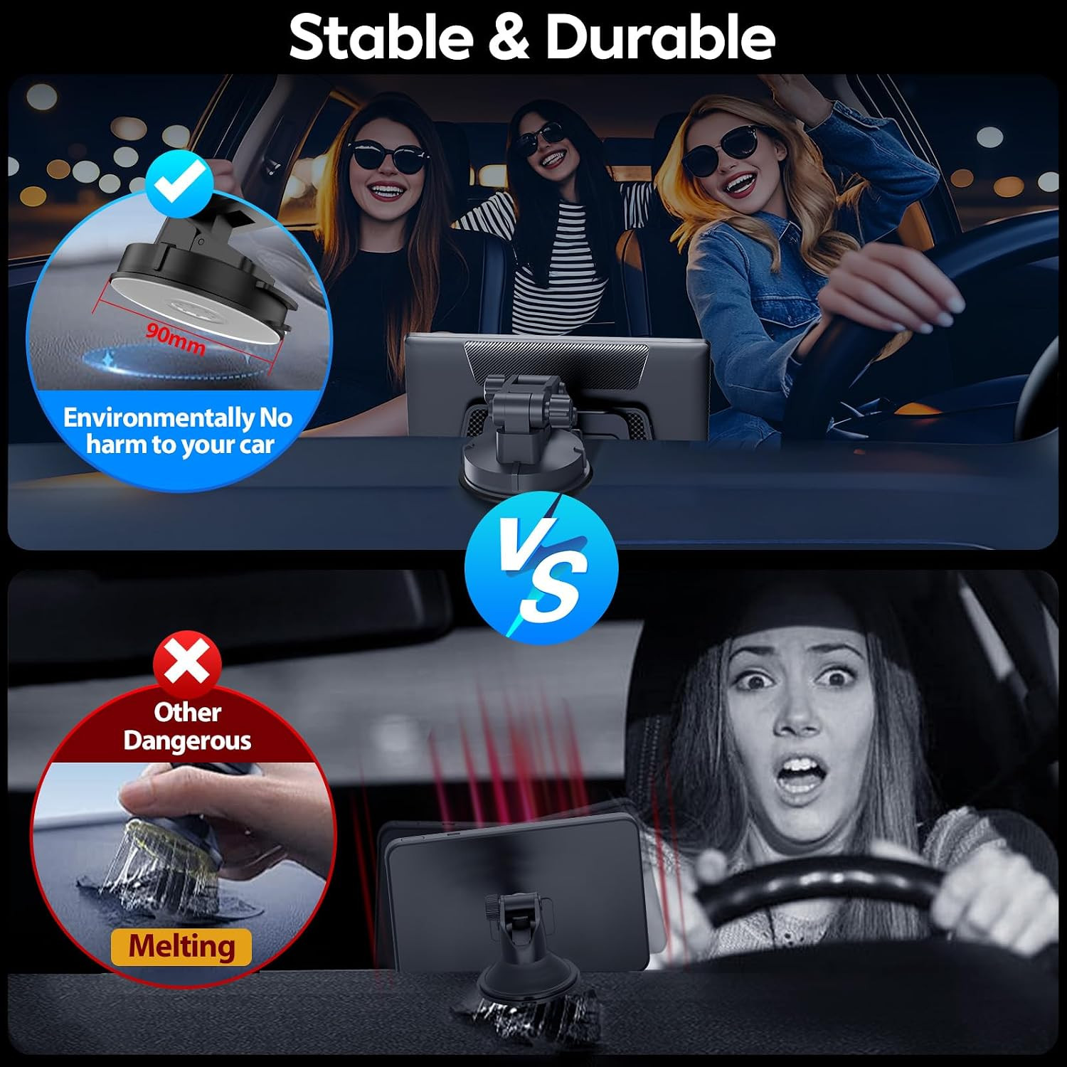 Wireless CarPlay Screen for Car – Portable Dash 9″ HD IPS Screen with Strongest