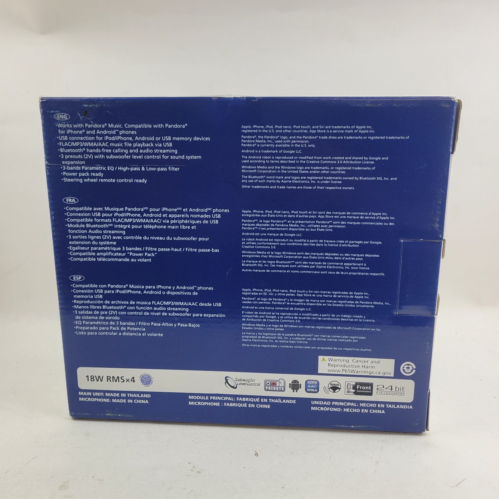Alpine UTE-73BT Mech-less Digital Media Receiver with BT Wireless Technology New