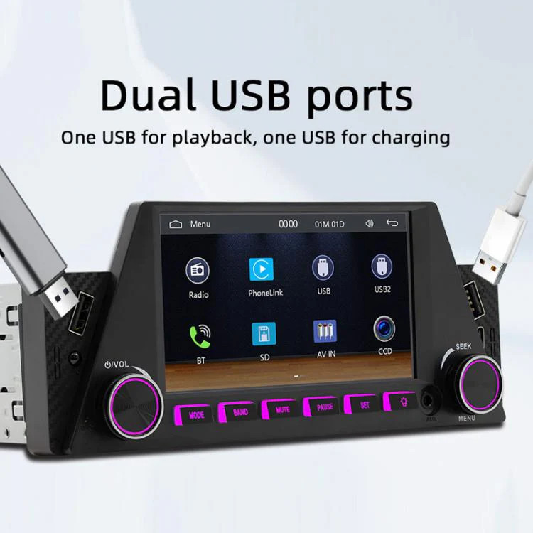 4.7 inch AUTO/CarPlay Navigation Bluetooth FM Radio Car MP5 Marquee, 161W