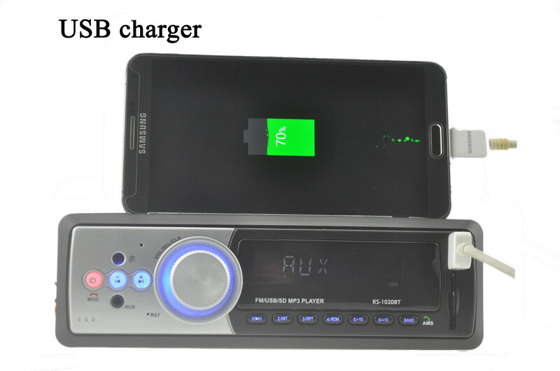 USB SD MMC Card Reader Car Audio Stereo Bluetooth ＋Microphone 1 DIN FM Receiver