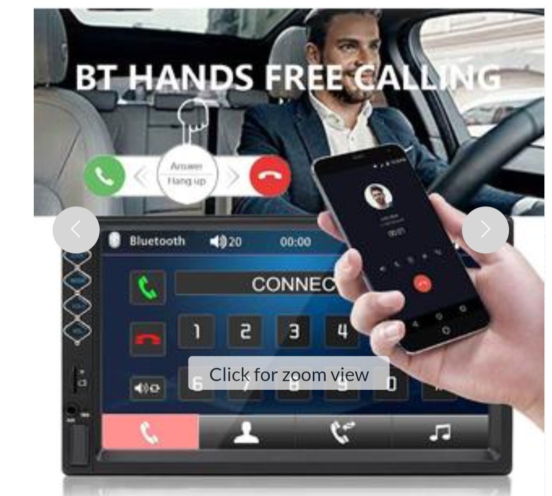 Oeretzac 7 inch Double Din Bluetooth 5.1 Car Stereo Touch Screen Backup Camera