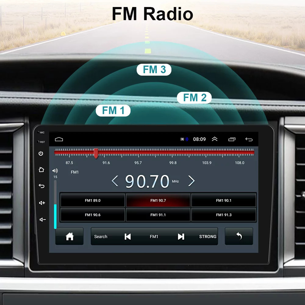 Car Stereo Radio Auto Carplay Android 16 10.1″ Double 2Din Touch Screen GPS WIFI