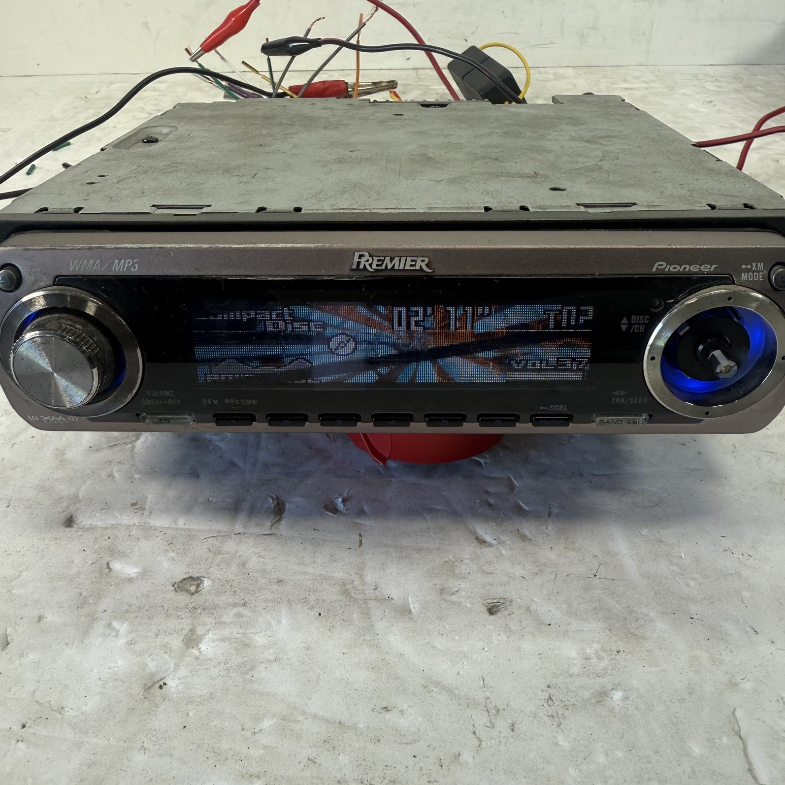 (FOR PARTS) Pioneer Premier DEH-P860MP Old School Stereo OEL DOLPHIN GRAPHICS!