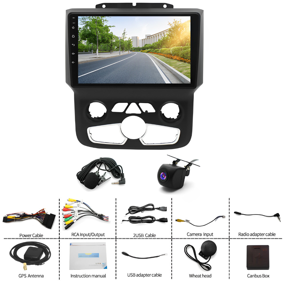 2+32G Android 13 Carplay Car Stereo Radio For Dodge Ram 1500 2500 3500 2013-2019