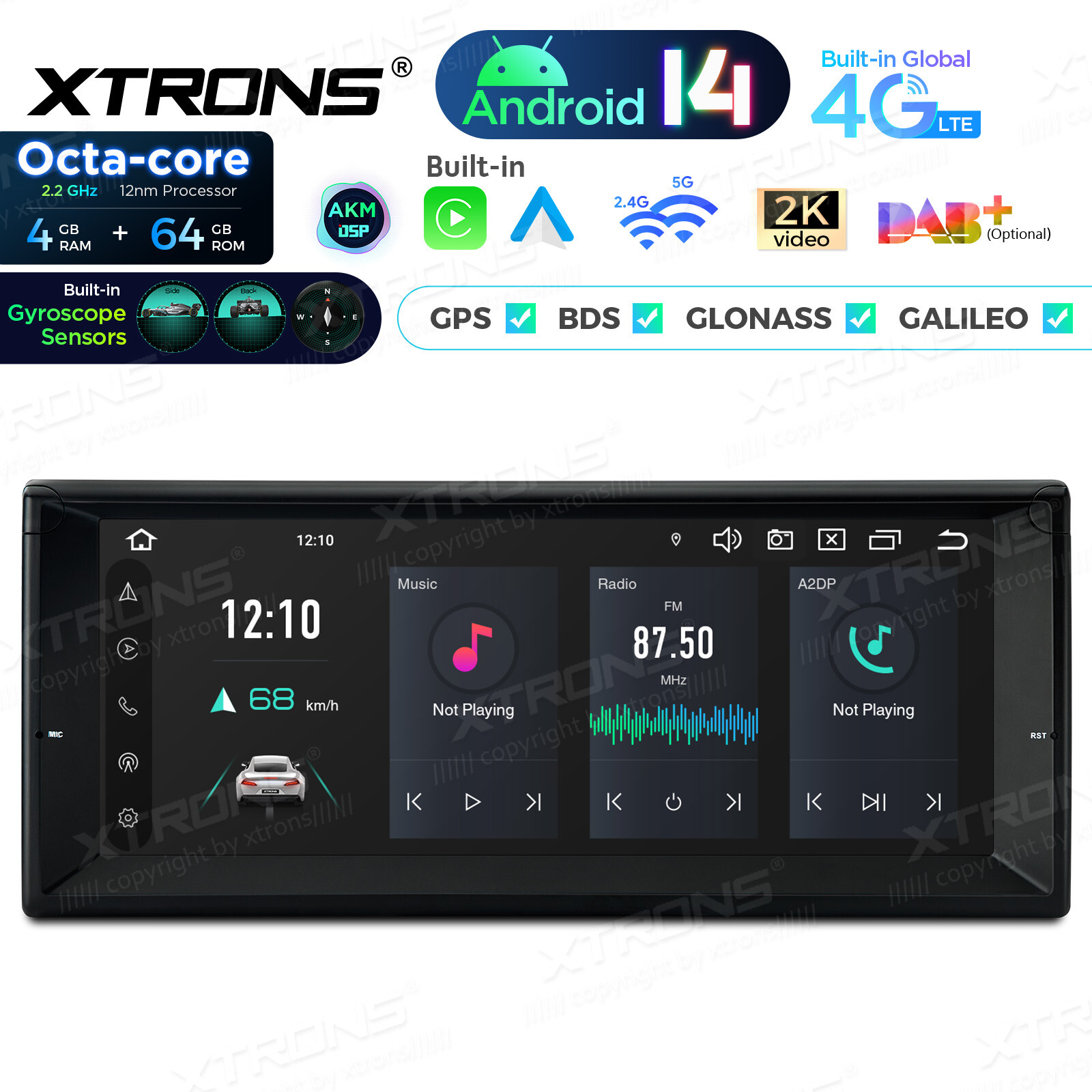 For BMW E39 E38 Android 14 GPS Navigation 10.25 Car Stereo 8-Core 4GB 64GB LTE