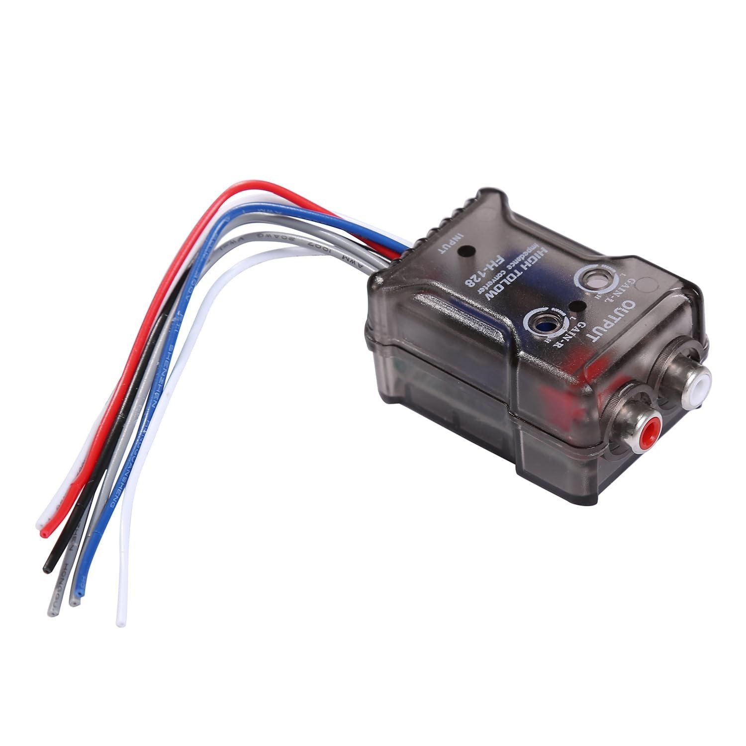 Car Stereo Hi-Low Converter for Auto Subwoofer Amplifier to RCA Adapter
