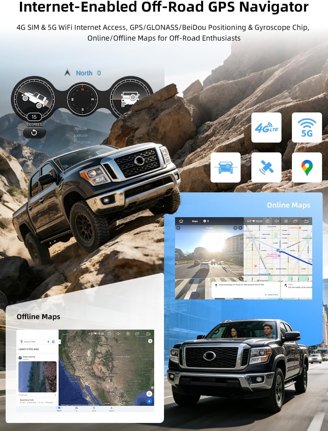 Dasaita 9″ Car Stereo Radio Nissan Titan 2016-2020 Wireless CarPlay Android Auto
