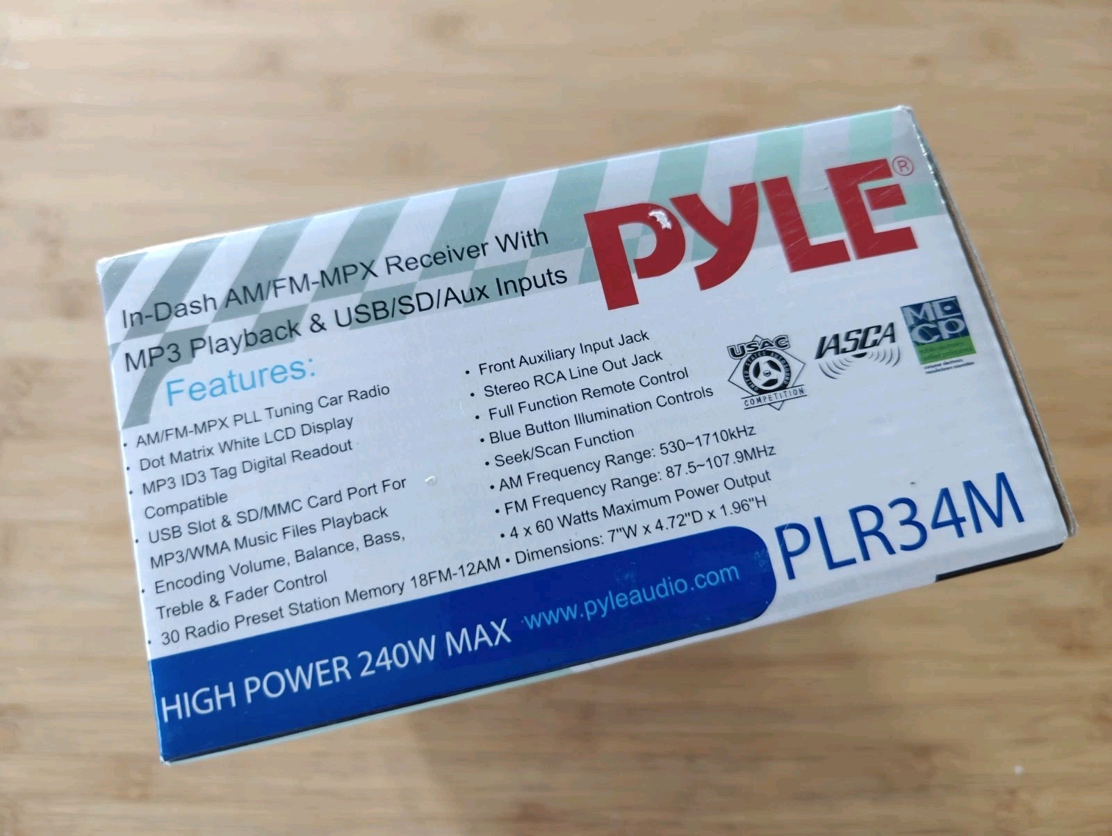 Pyle PLR34M Receiver With Bluetooth AUX USB Open Box NEW
