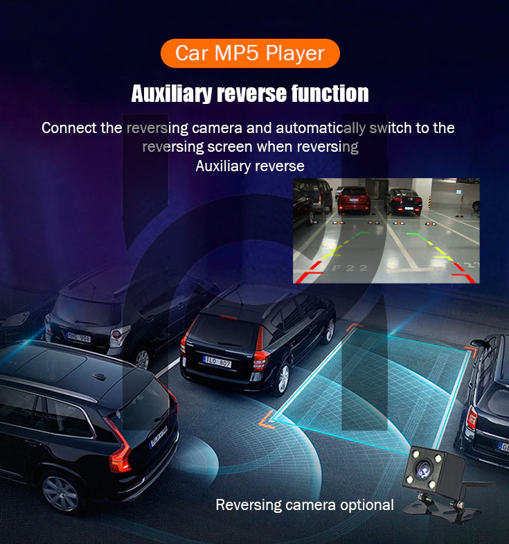 Double 2 DIN Car MP5 Player 7″ Bluetooth Touch Screen Stereo Radio With Camera
