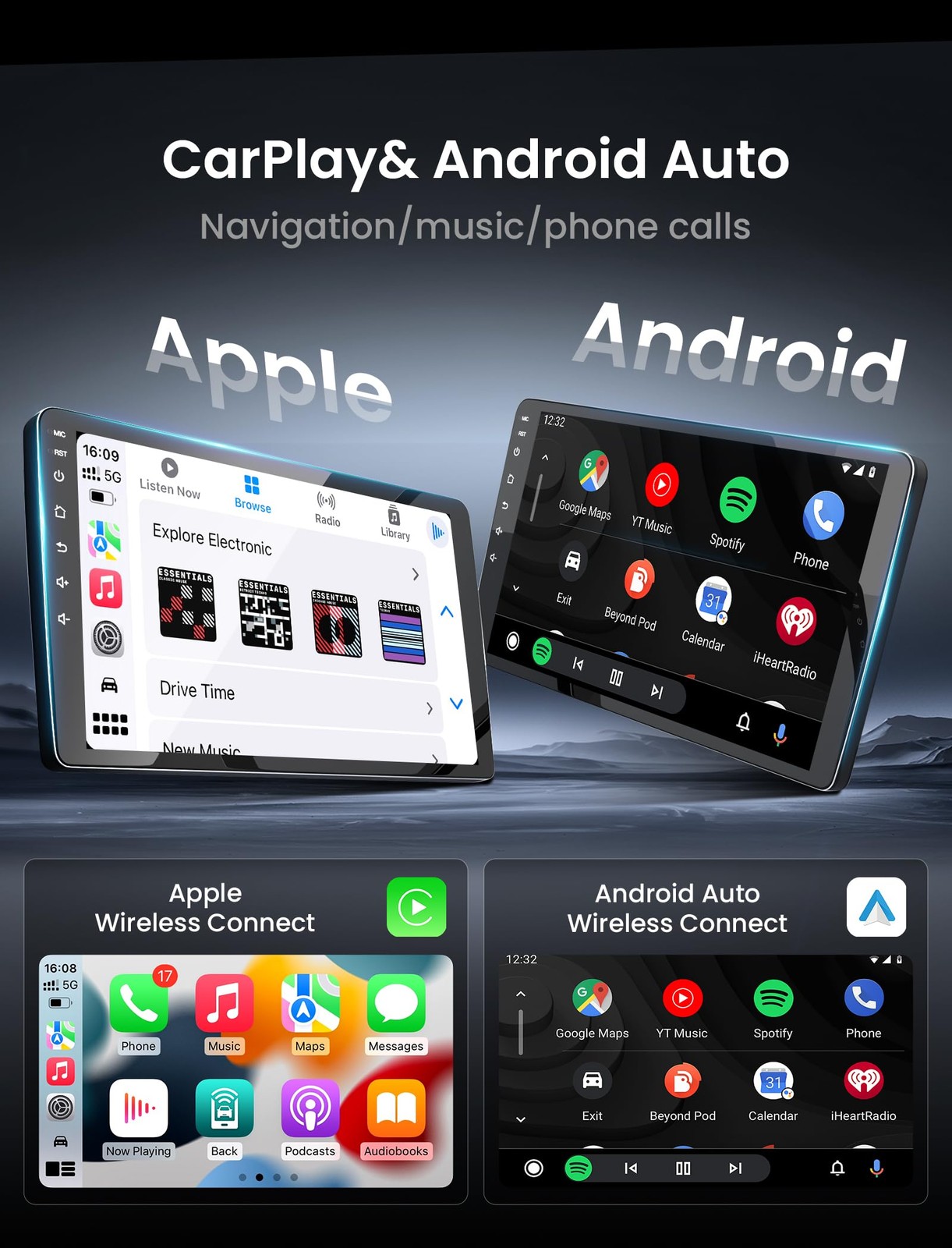Mazda 3 2010-2013 Car Stereo, 9 Inch Android Head Unit with Wireless CarPlay