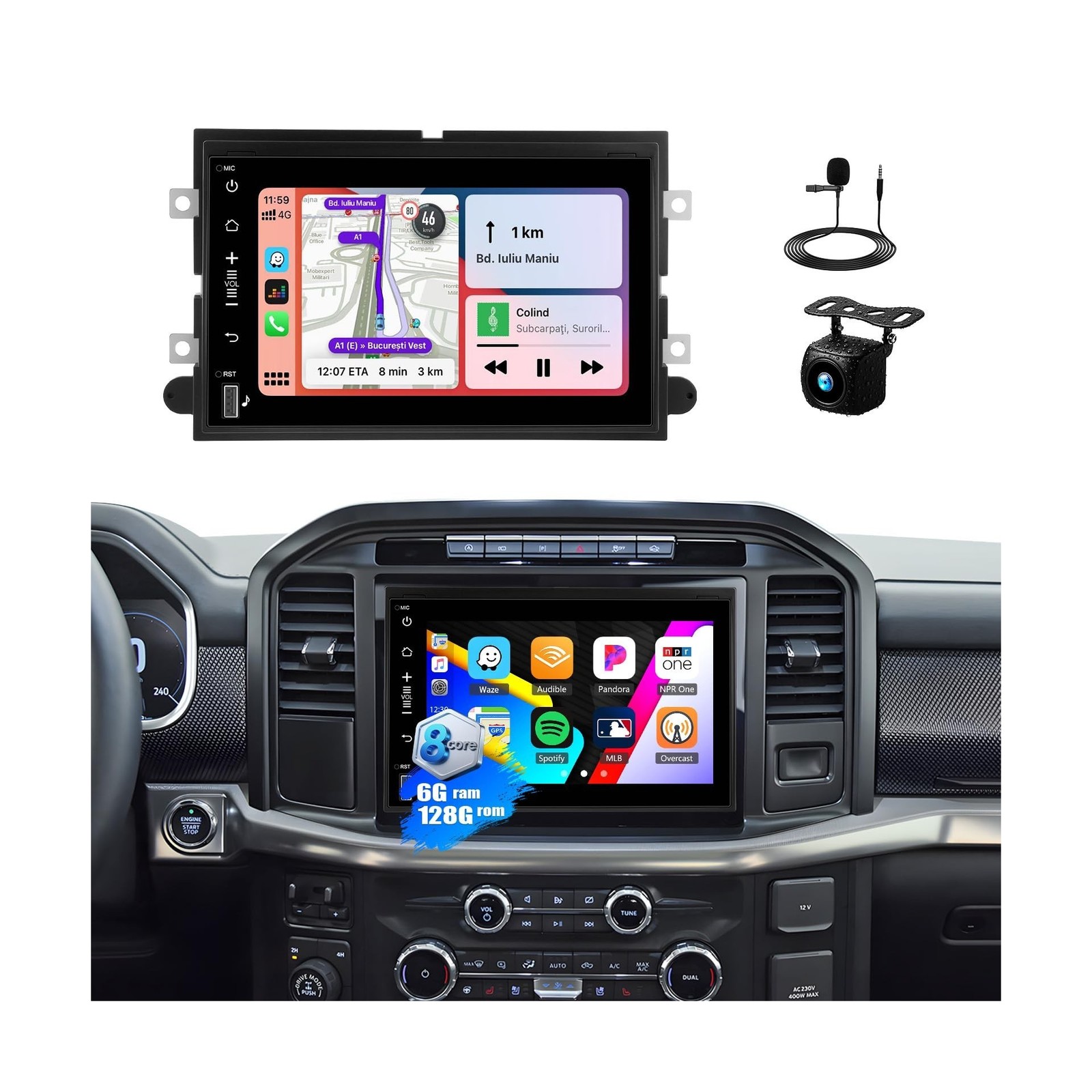 [6+128G] 8-Core Android 15 Car Stereo Radio for Ford F150/F250/F350 2004-2014…