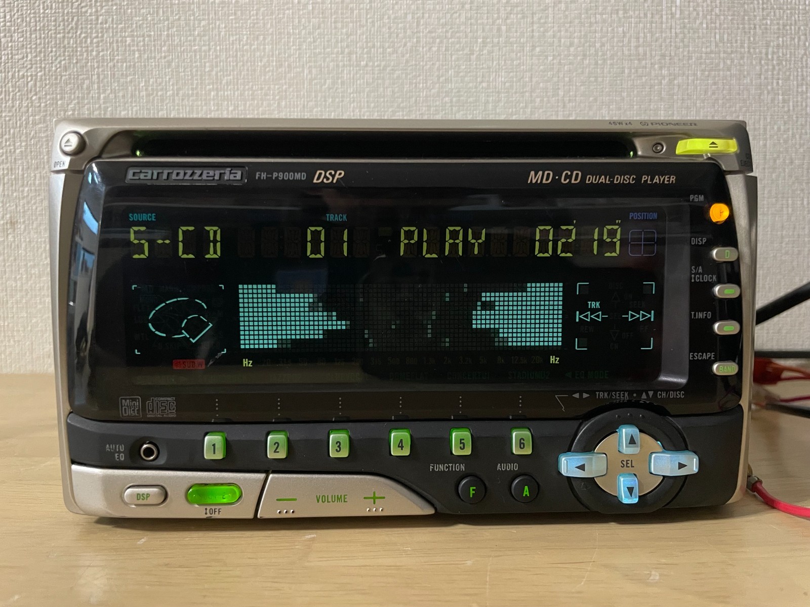 Pioneer Carrozzeria FH-P900MD 2DIN Car Audio CD MD Bluetooth Player Tested