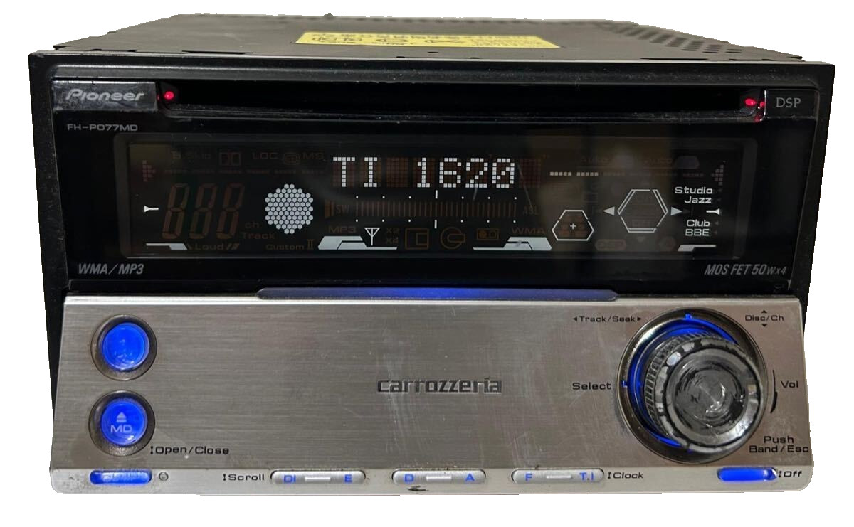 Pioneer Carrozzeria FH-P077MD 2DIN CD/MD/AM/FM Player Deck JDM