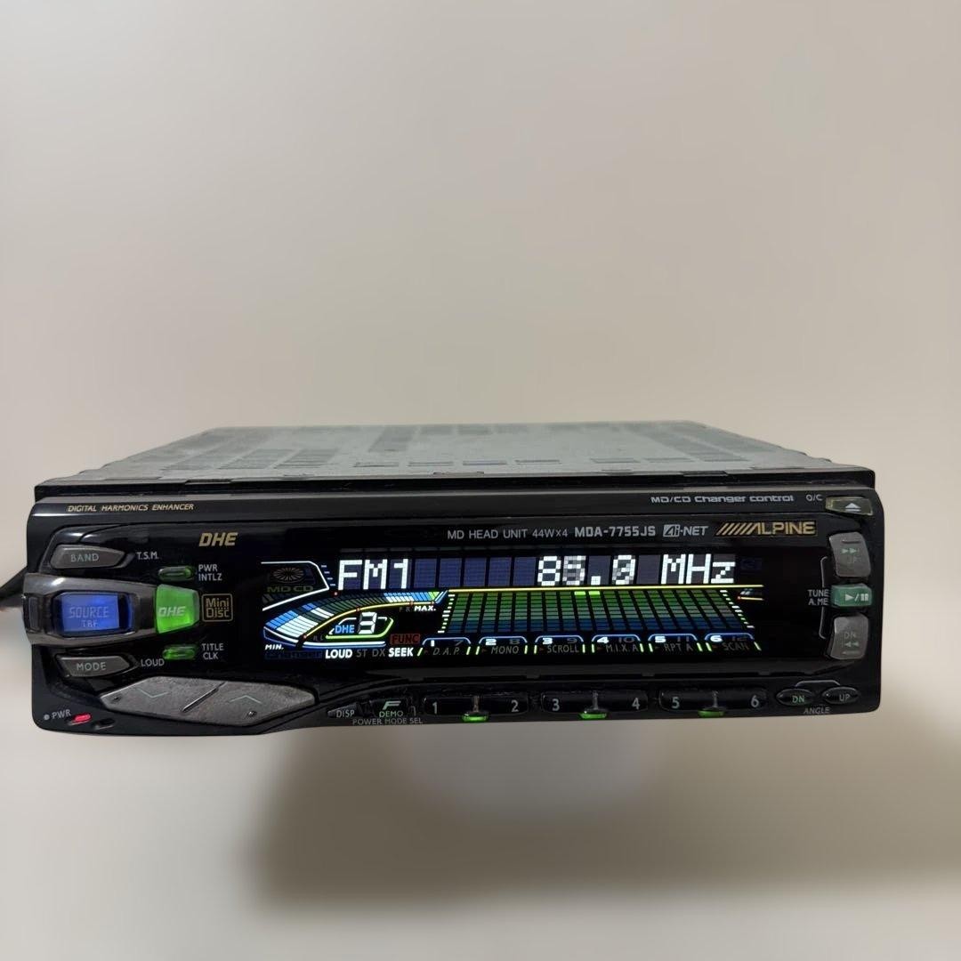 ALPINE Rare MD Player MDA-7755JS MiniDisc Player with Cables