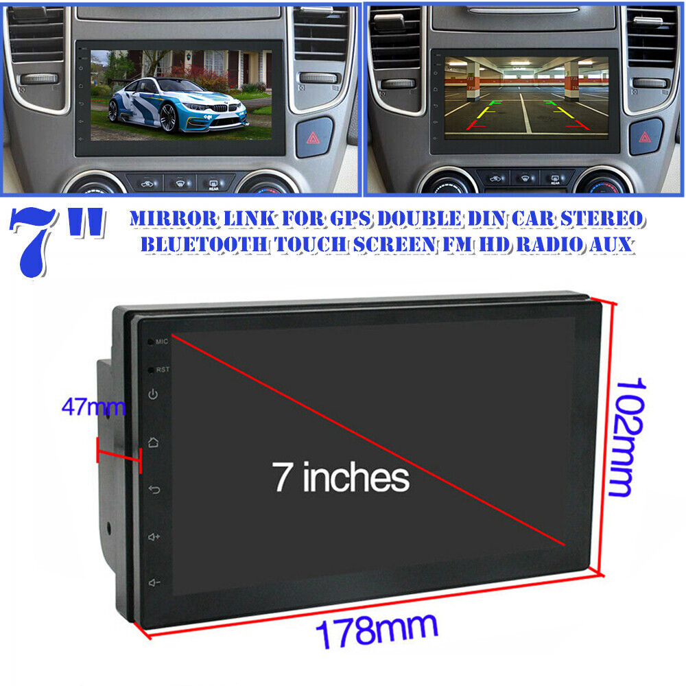 7Inch HD Android 11 Double 2Din Car Radio Stereo GPS Navigation FM BT Wifi OBD2