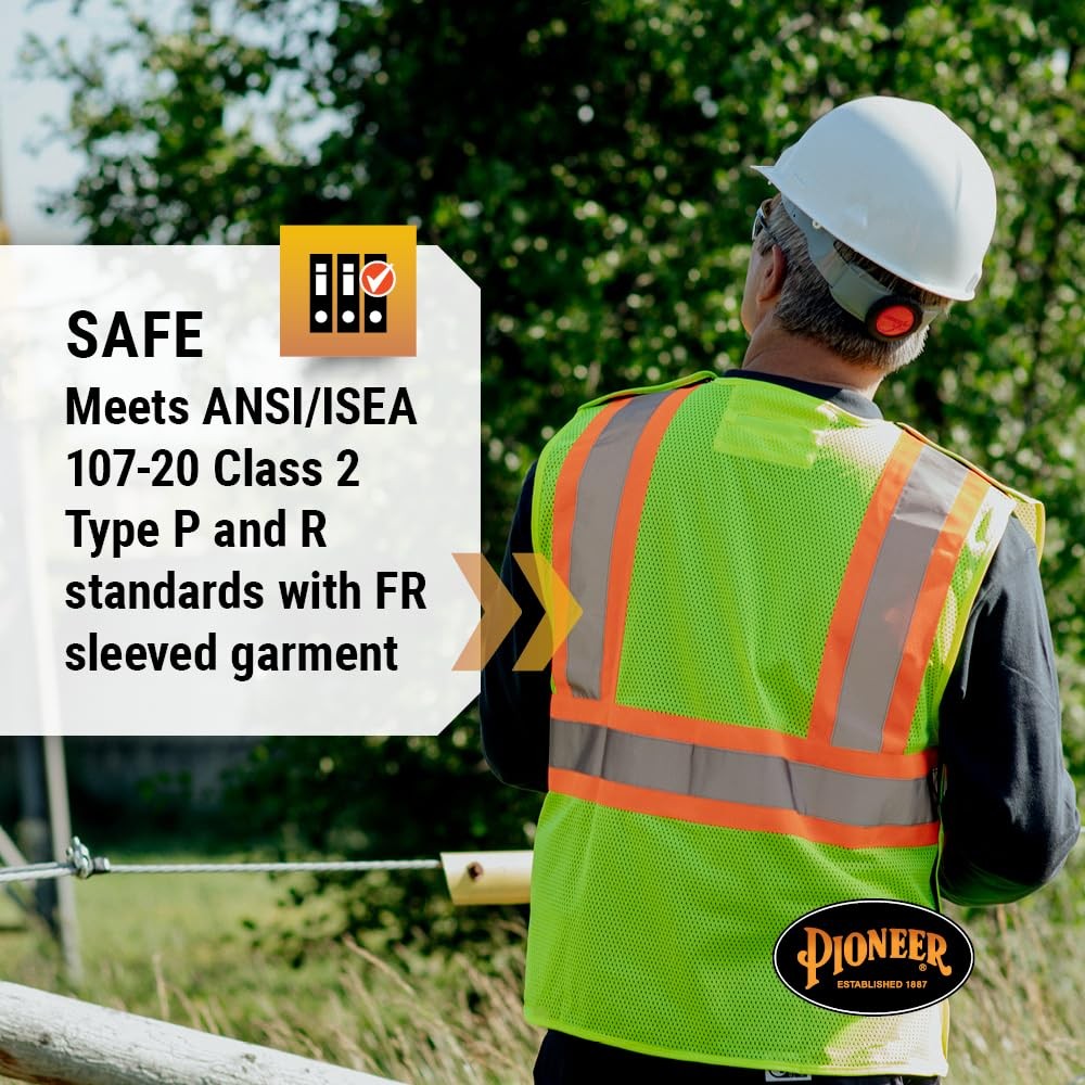 Hi Vis Flame Resistant Vest For Men and Women – Self-Extinguishing FR Mesh – …