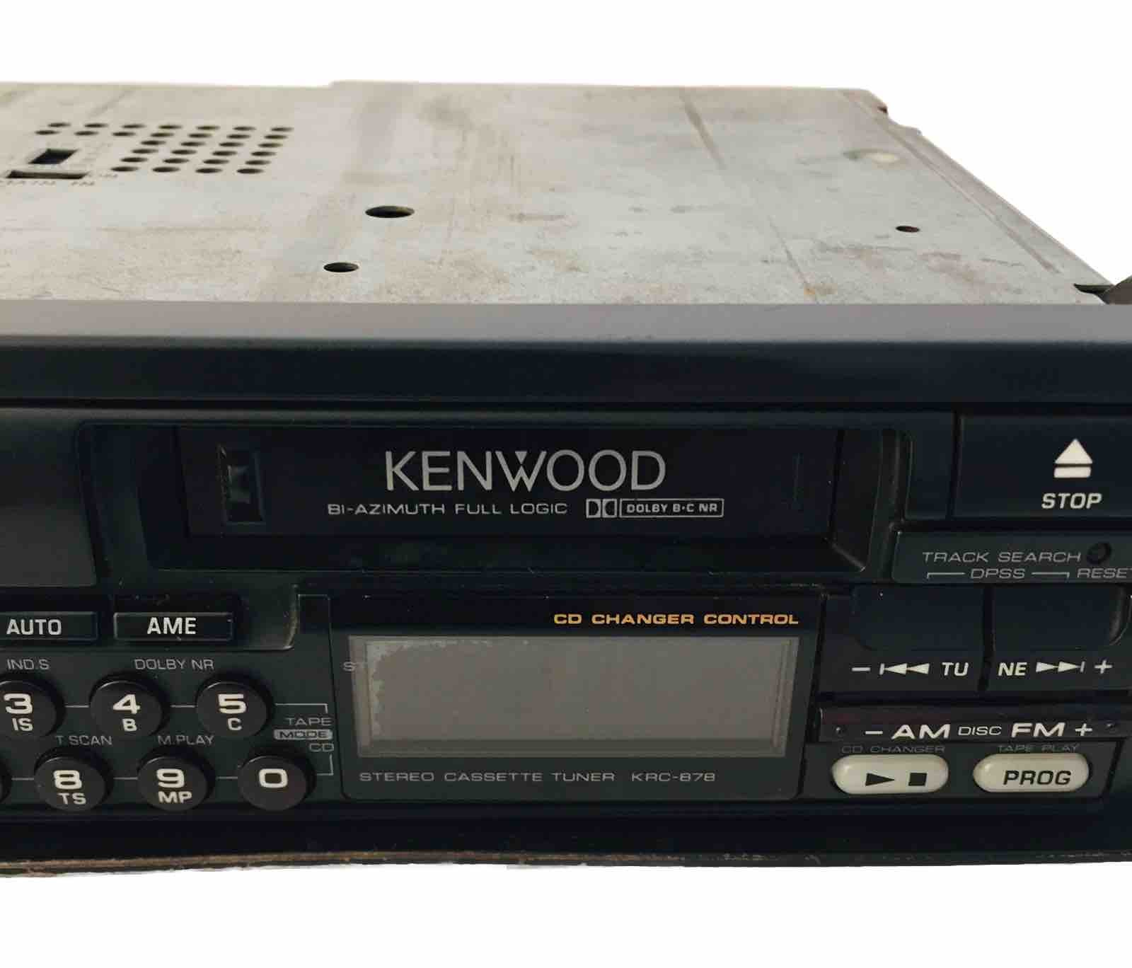 Vintage Kenwood KRC-878 Cassette-Tuner Car Stereo No Harness READ DESC Tested!