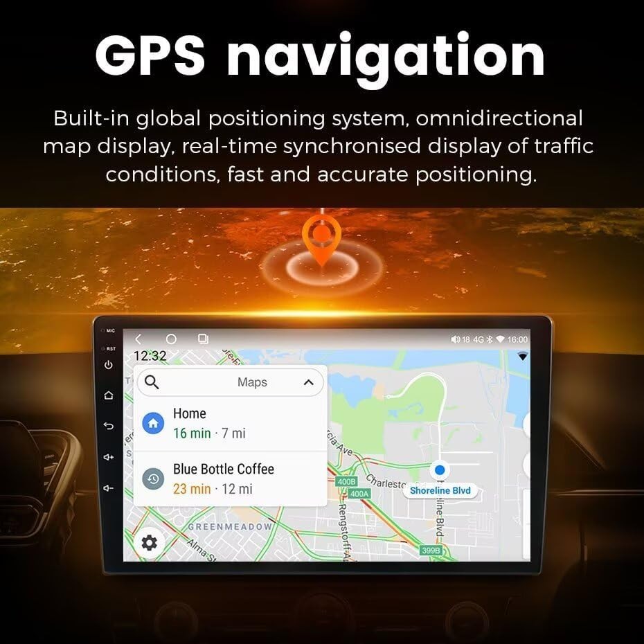 10.1″ 8Core 4+64G Android Auto Carplay Stereo for 2018-2022 Honda Accord 10th