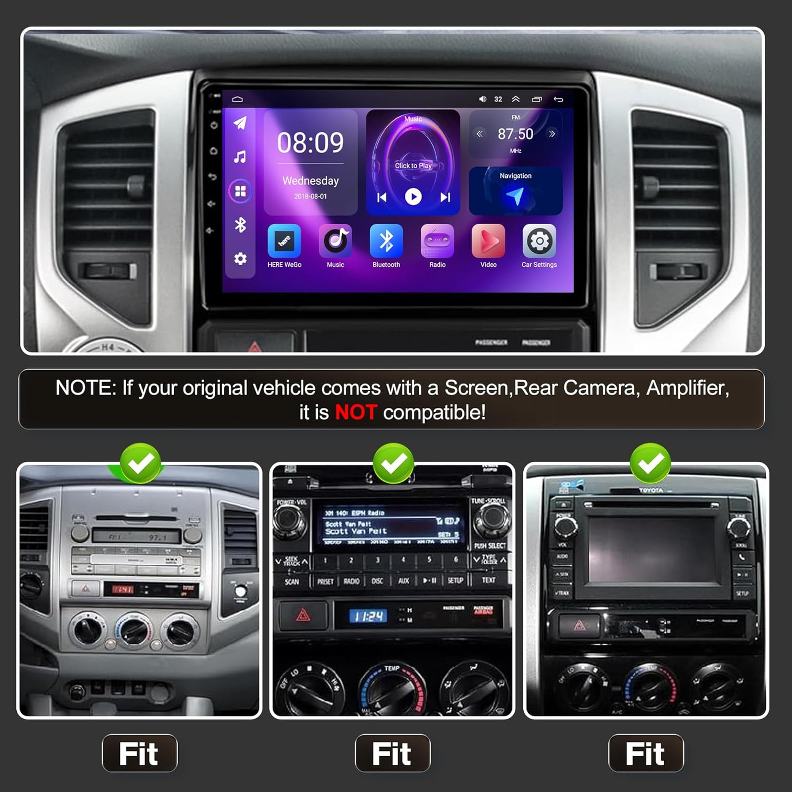 Android 13 Car Stereo with Wireless Apple Carplay Android Auto 9 Inch