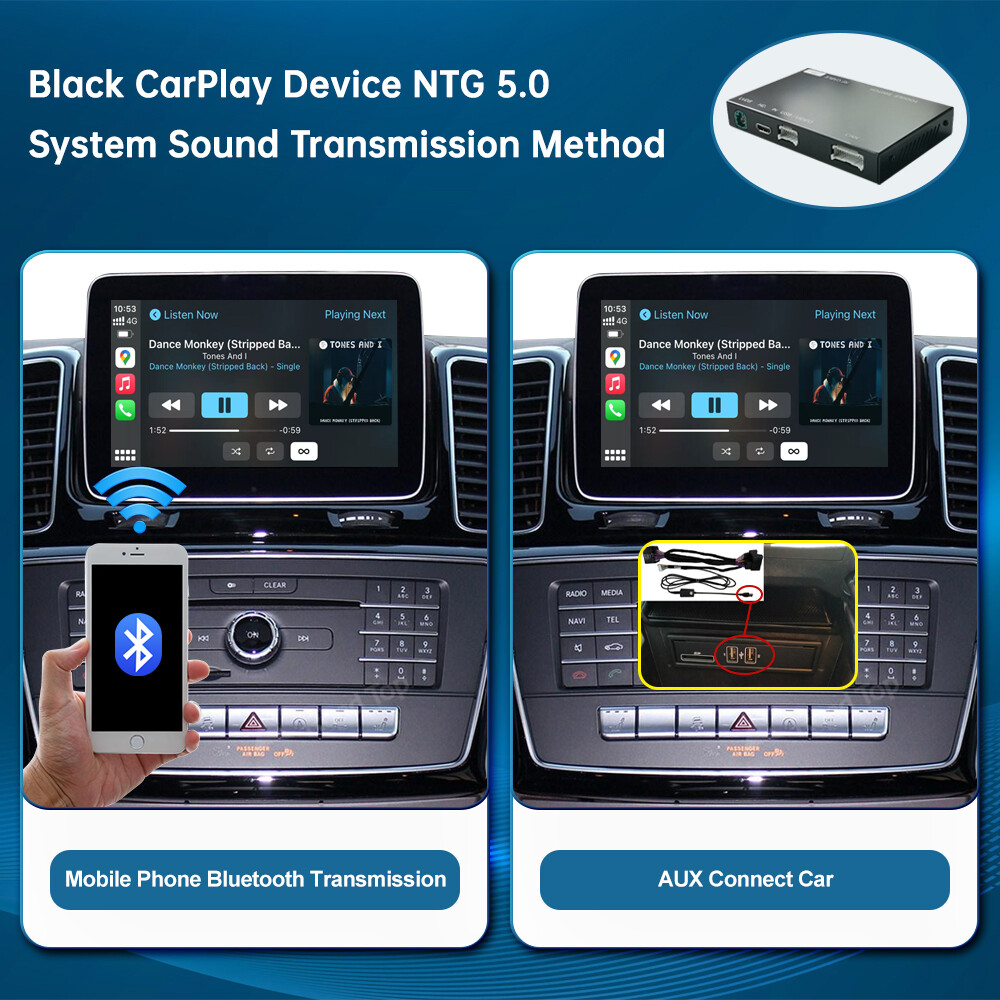 For Mercedes Benz GLE GLS Wireless CarPlay Android Auto Interface Car Stereo Kit