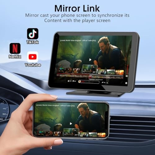 2026 Enhanced Carplay Screen for Car – 7″ HD Portable Carplay & Android Auto