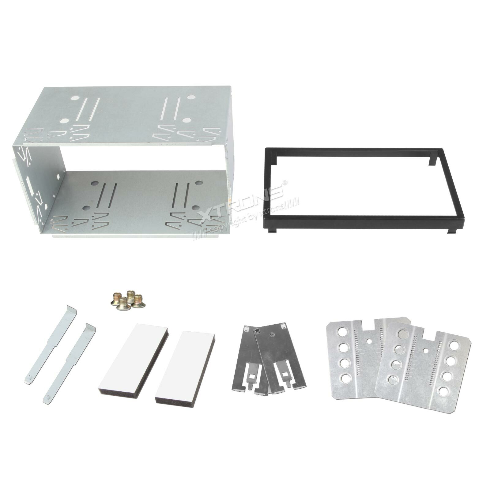 US Universal Replacement Double/2 DIN Radio Stereo Fitting Cage Kit Installation