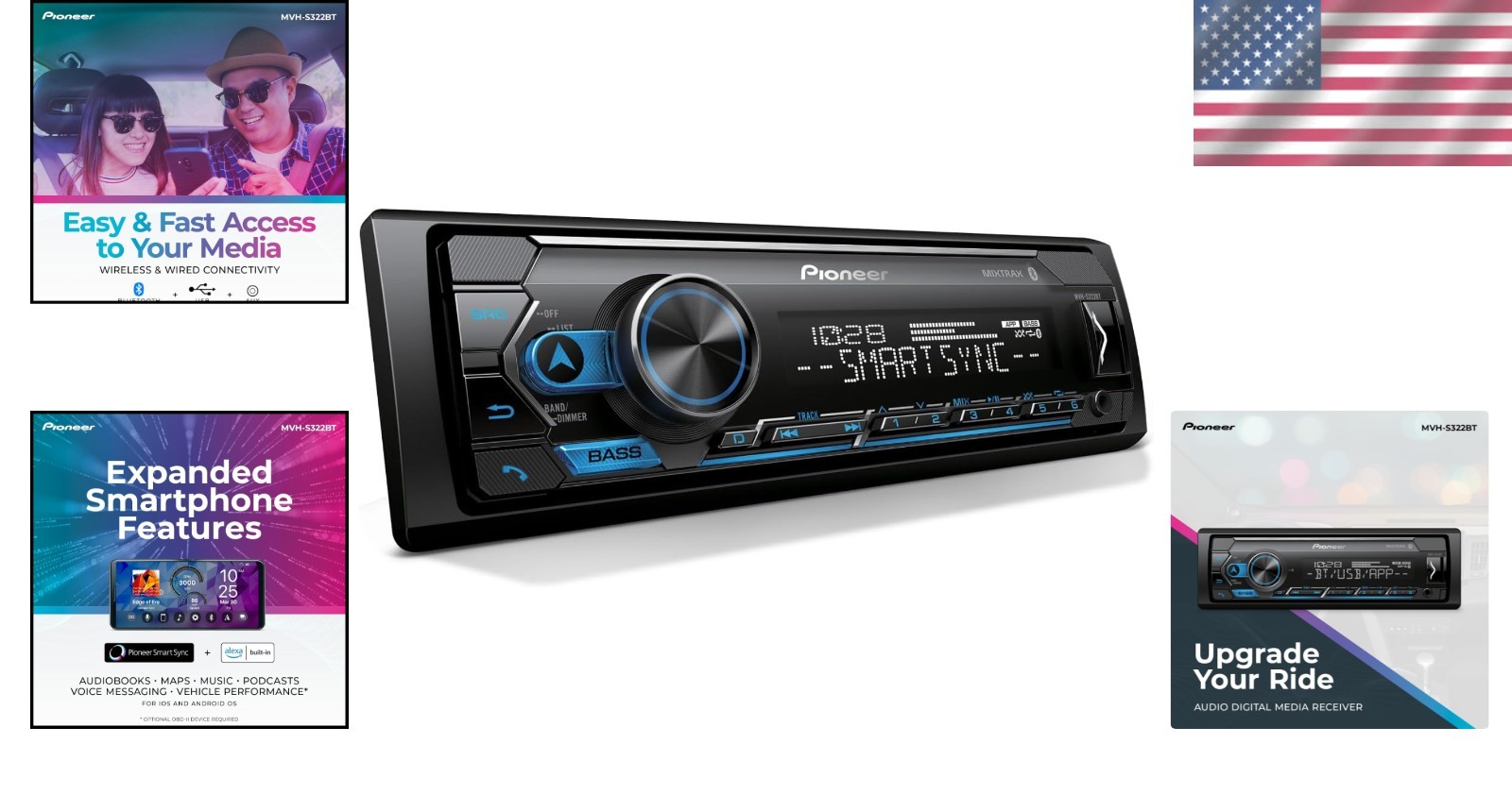200W Bluetooth Car Stereo with USB/AUX – Enhanced Audio & Hands-Free Calling