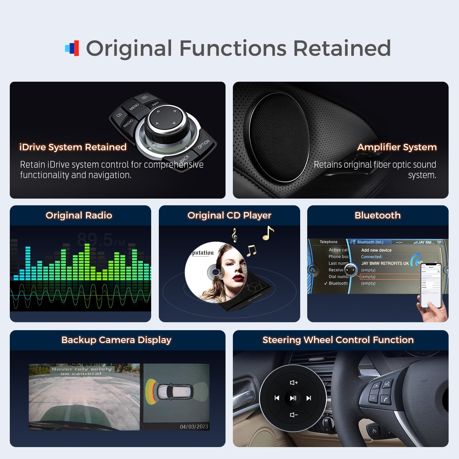 Android 14 Stereo for BMW X5 E70 X6 E71 14.9 inch Screen Wireless CarPlay 4G 64G