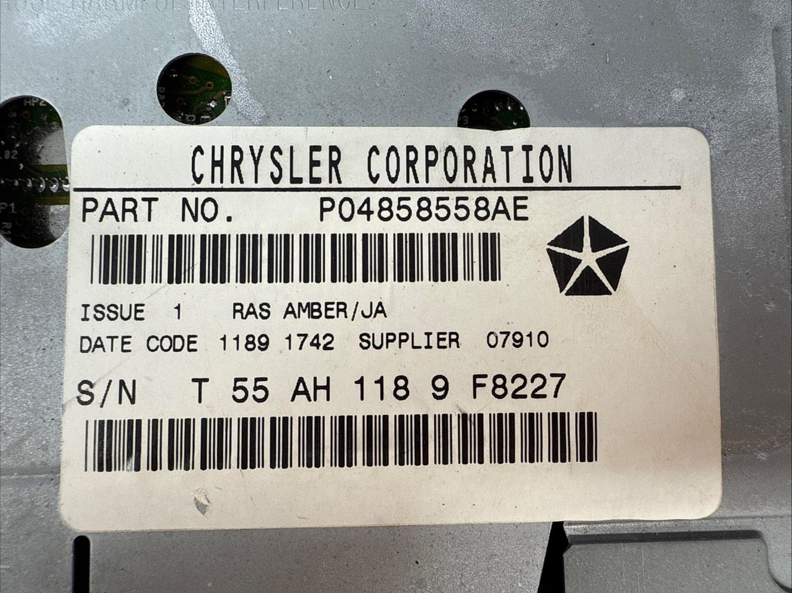 Mopar Chrysler Jeep AM/FM Radio Cassette 1984-2002 #P04858558AE