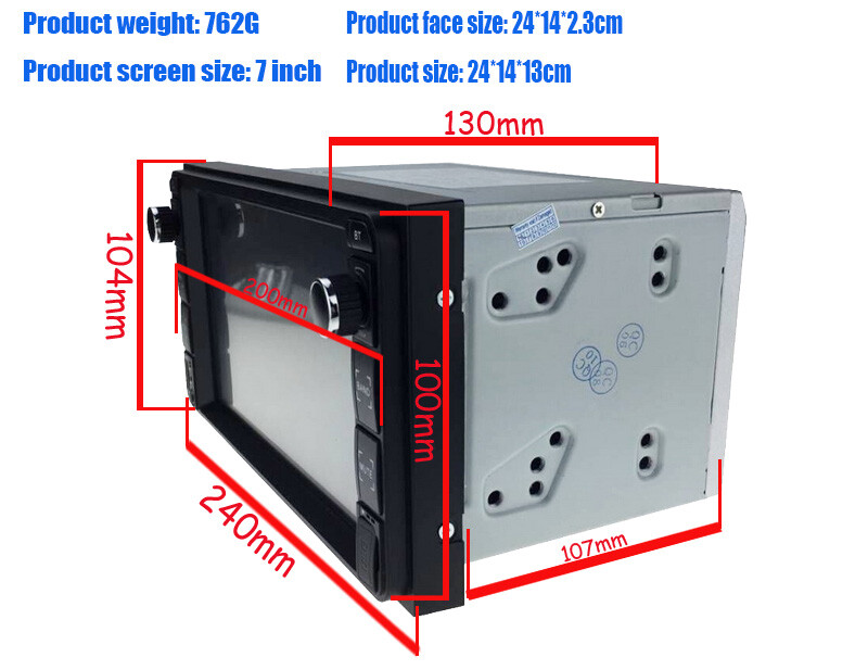 7″2Din Touch Screen Car MP5 Player Radio USB/FM/AUX FOR TOYOTA COROLLA 2004-2014