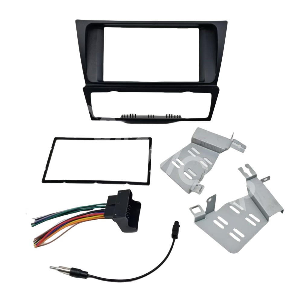 Fit For 2004-2012 BMW E90 E91 E92 E93 Stereo Double DIN Dash Kit Harness Adapter