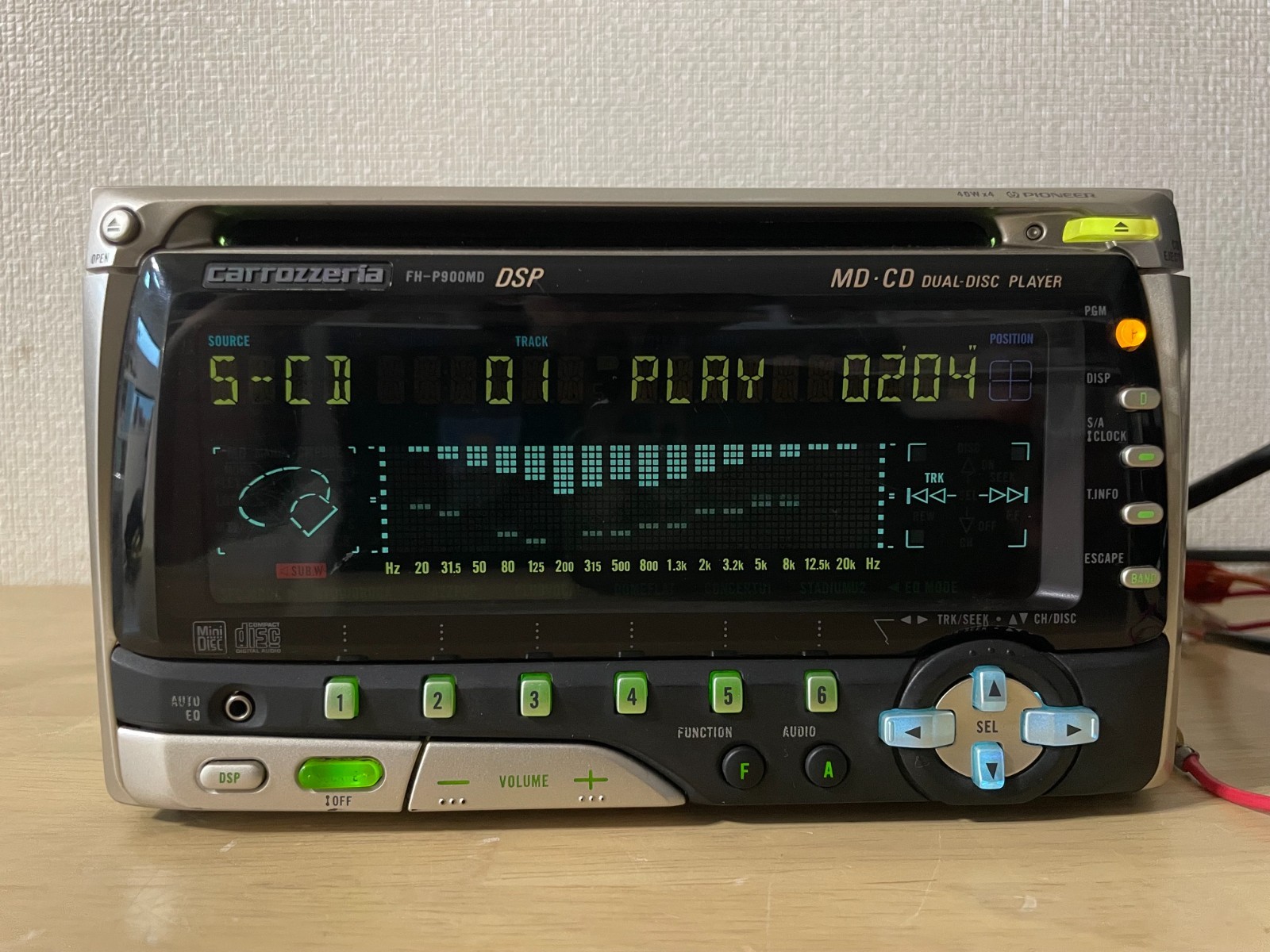 Pioneer Carrozzeria FH-P900MD 2DIN Car Audio CD MD Bluetooth Player Tested