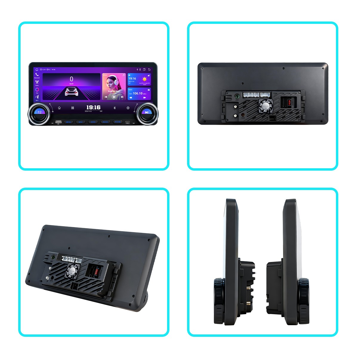 12.3” Car Radio Stereo Android 15 4G Lte DSP Carplay Screen GPS Navi BT 8+128GB