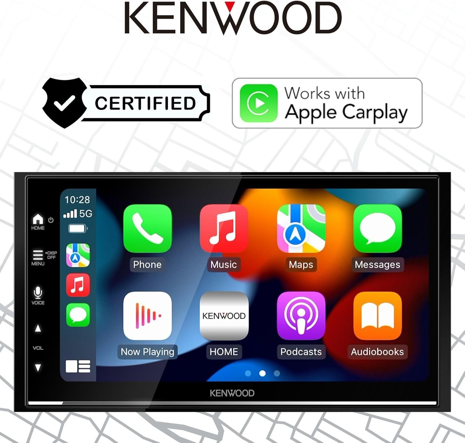 CarPlay & Android Auto Compatible 6.8-Inch Car Stereo with Bluetooth Connection
