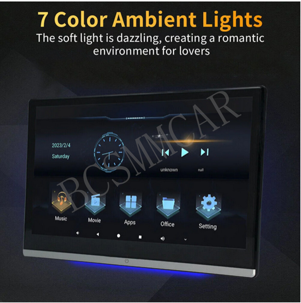 Dual HMDI Car Headrest Monitor Rear Seat Entertainment TV Video Music Player