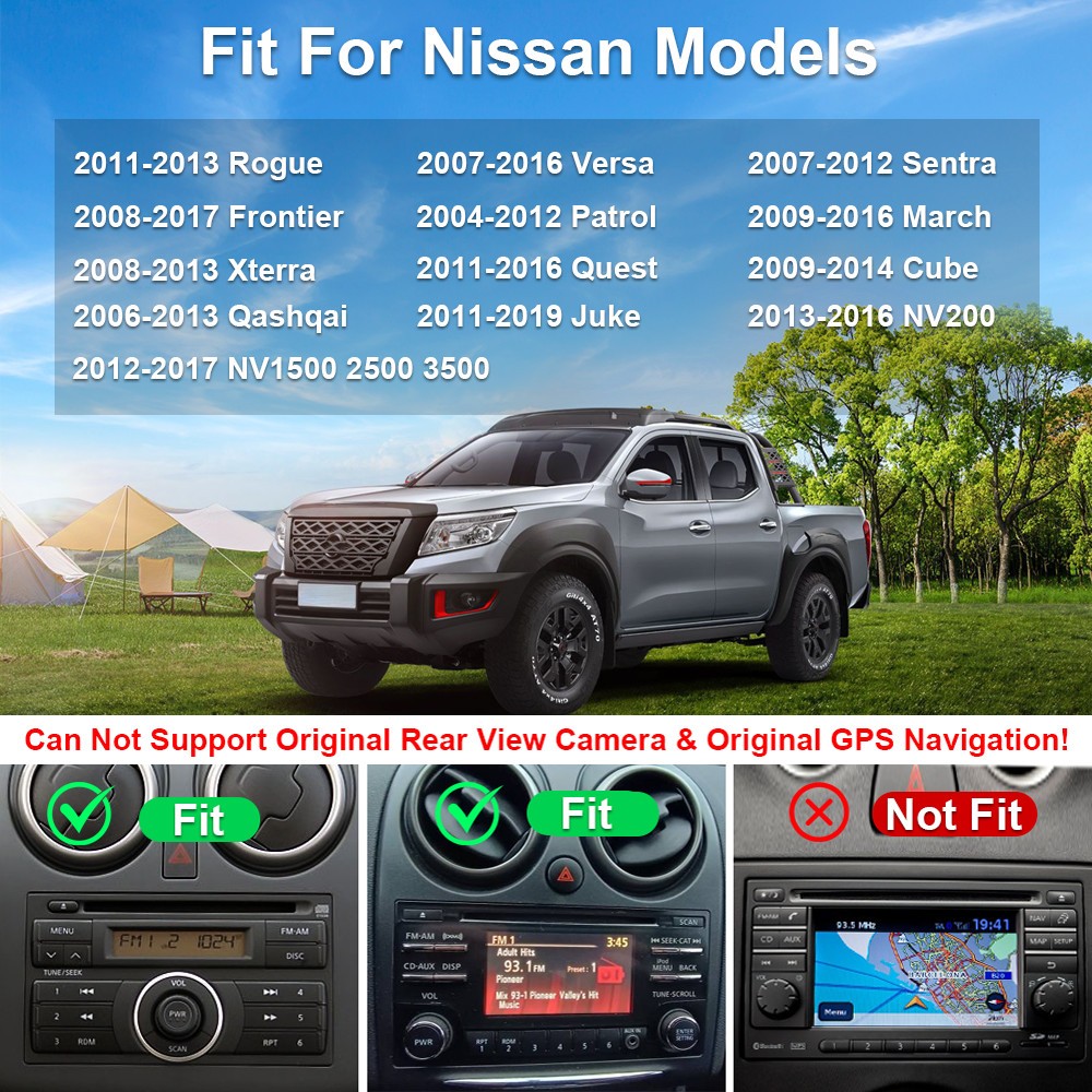 Plug Play for Nissan Versa 2007-2016 Car Radio Stereo CarPlay GPS Navi AM FM AUX