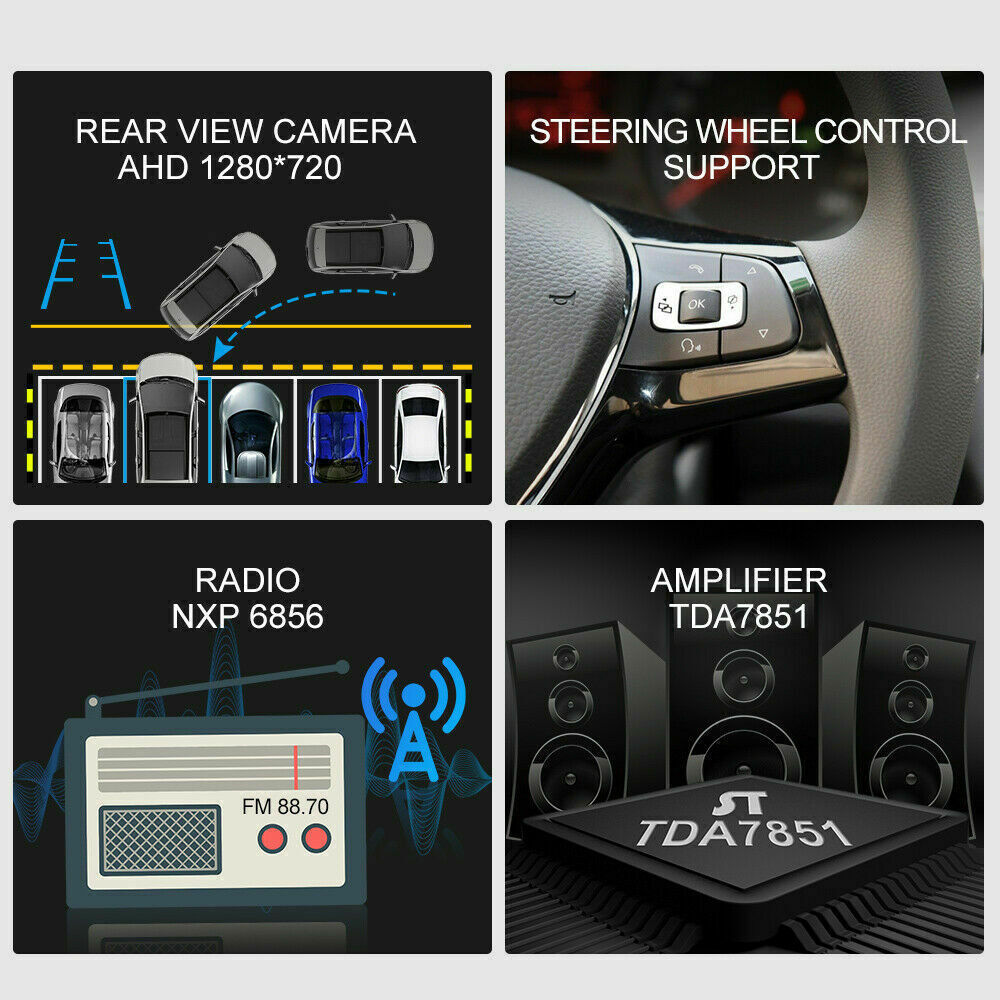 2+32G Android 12 Carplay Car Radio For Toyota Camry 2007-2011 GPS Player +Camera