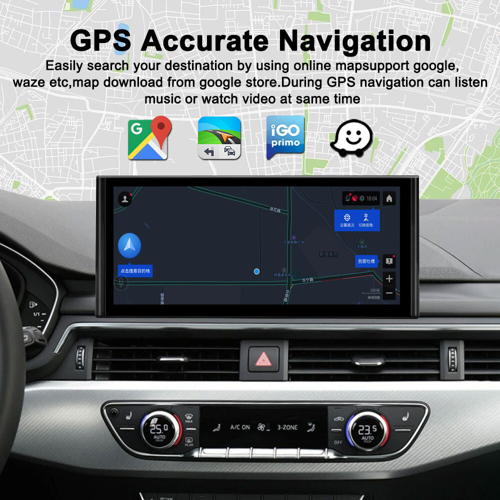 12.3″HD Car Radio for Audi A4L 2017-2021 Carplay Mirrorlink DSP BT Music SWC FM