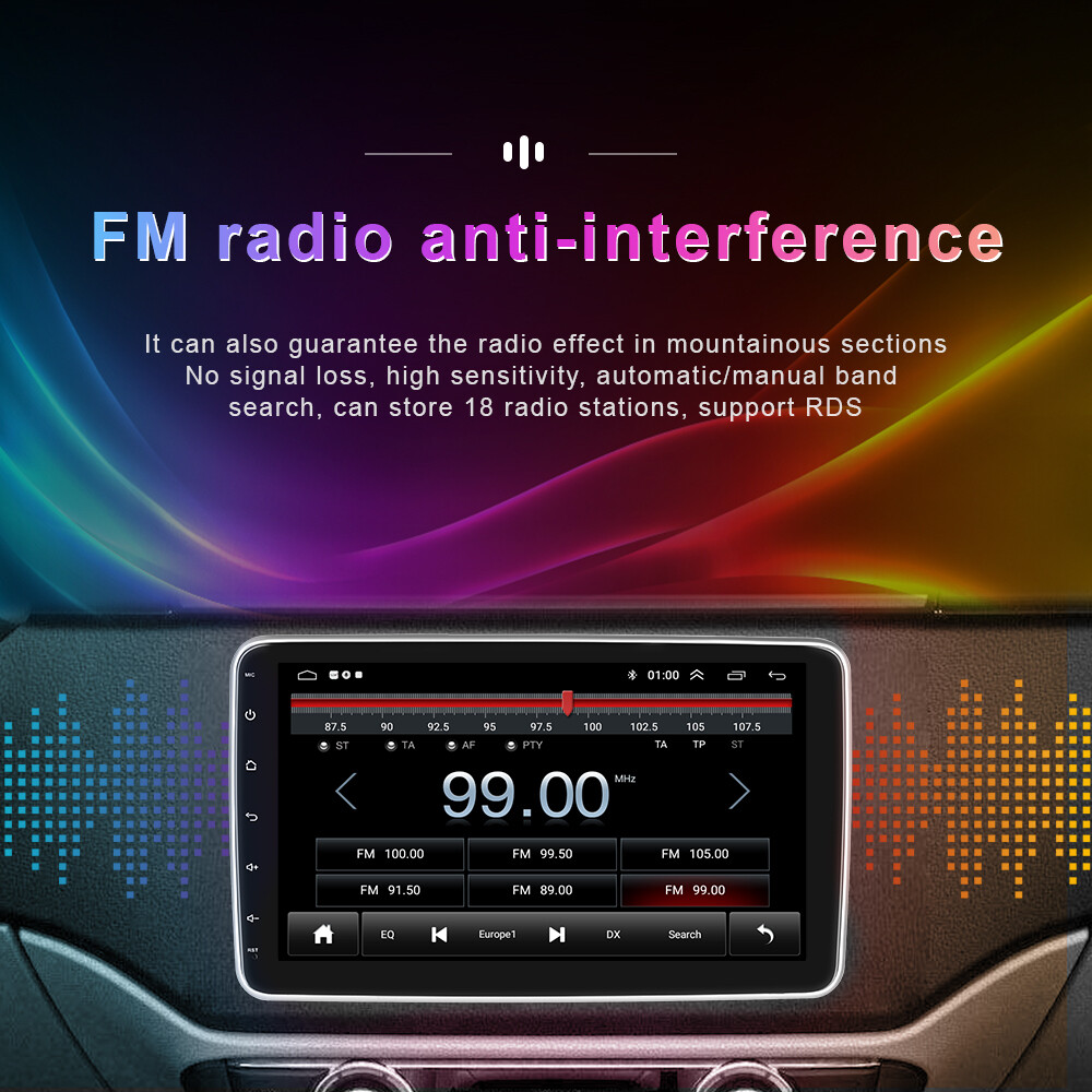 10.1in 2DIN Car Touch Screen Stereo Radio GPS Wifi Player BT Android 15 Camera